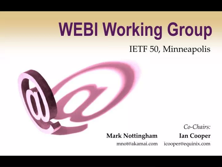 webi working group