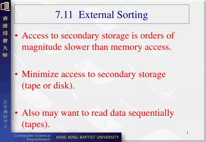 7 11 external sorting