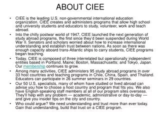 about ciee