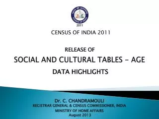 SOCIAL AND CULTURAL TABLES - AGE