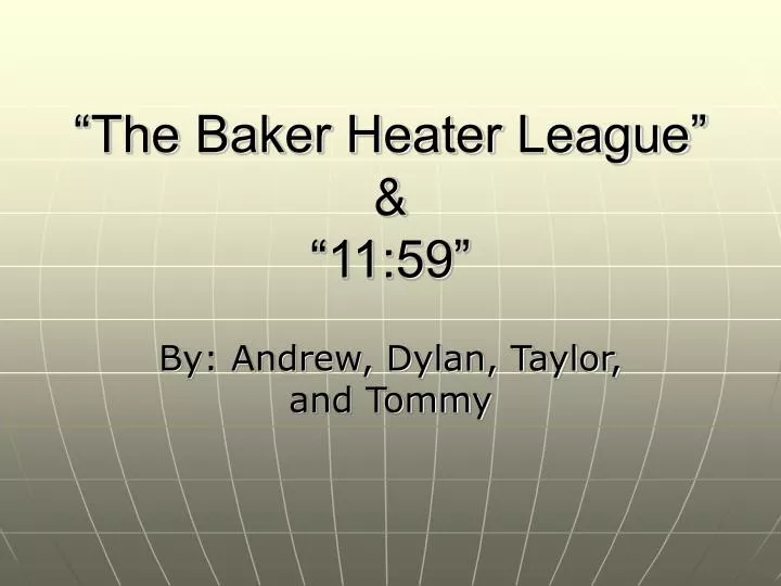 the baker heater league 11 59