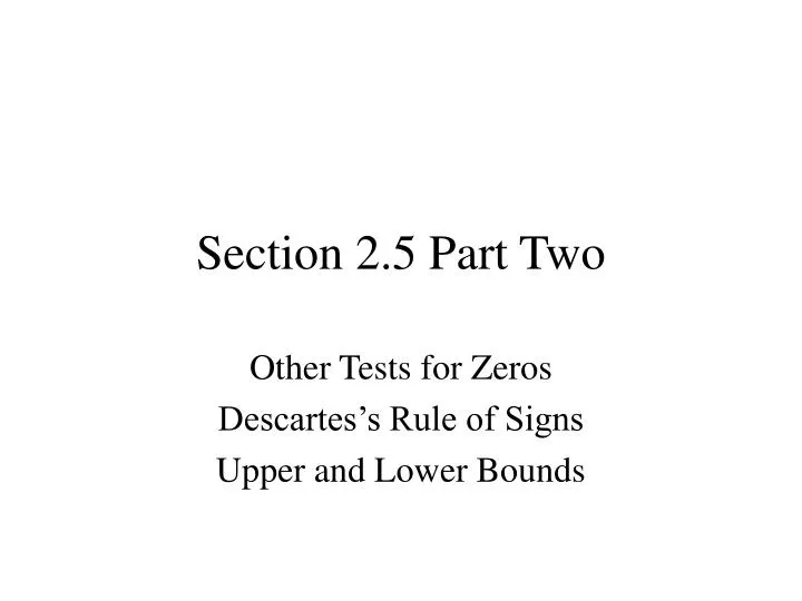 section 2 5 part two
