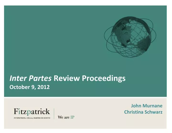 inter partes review proceedings october 9 2012
