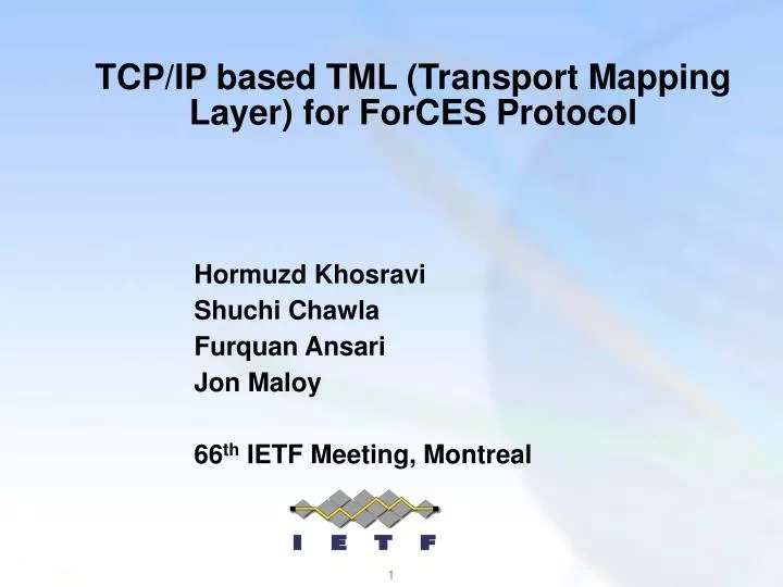 tcp ip based tml transport mapping layer for forces protocol