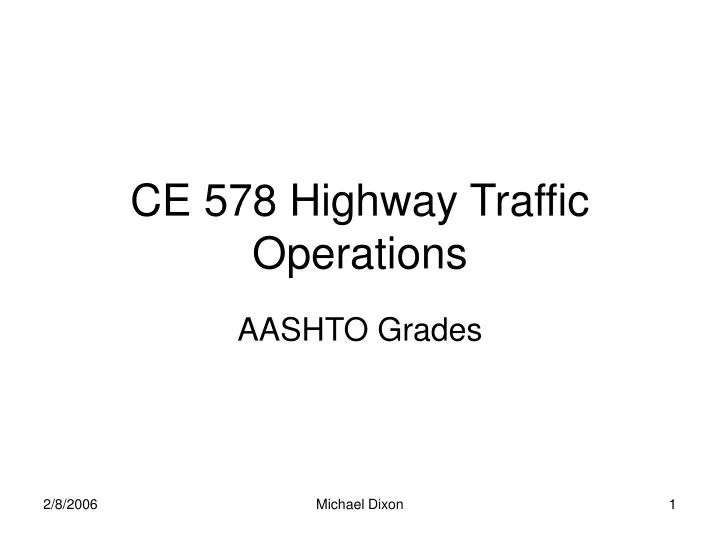 ce 578 highway traffic operations