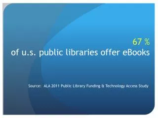 67 % of u.s. public libraries offer eBooks