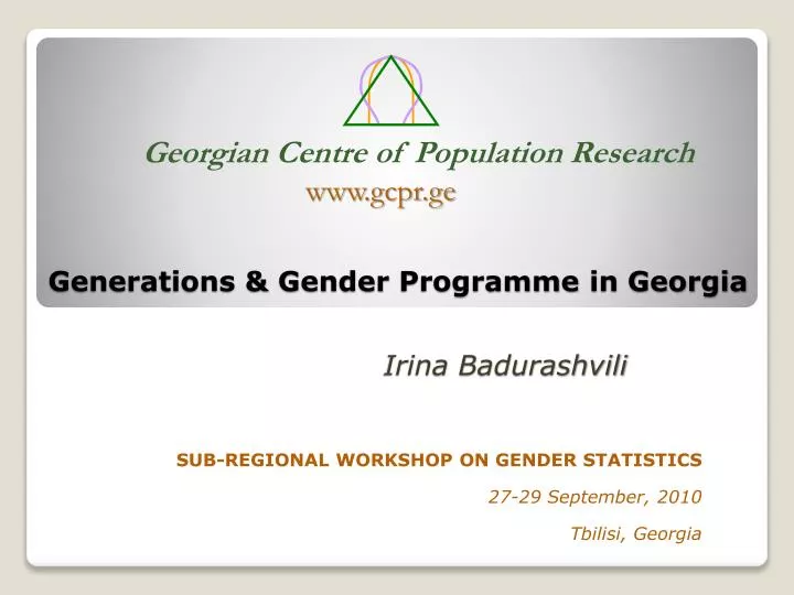 generations gender programme in georgia