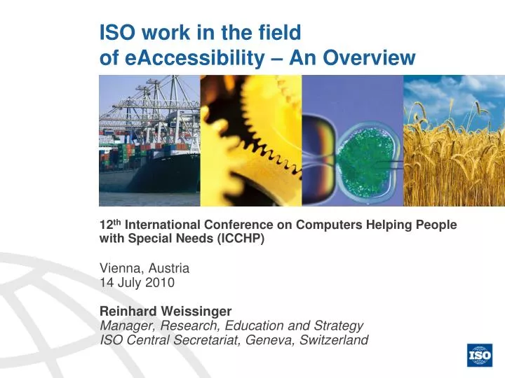 iso work in the field of eaccessibility an overview