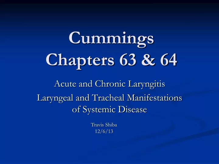 cummings chapters 63 64