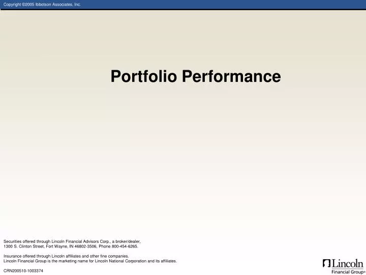 portfolio performance