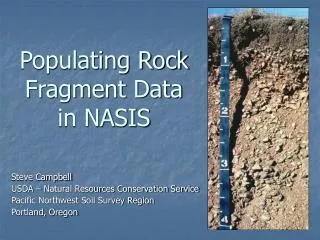 Populating Rock Fragment Data in NASIS