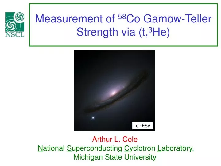 measurement of 58 co gamow teller strength via t 3 he