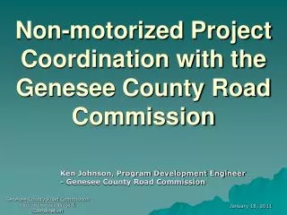 Non-motorized Project Coordination with the Genesee County Road Commission