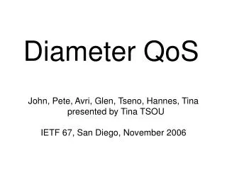 Diameter QoS