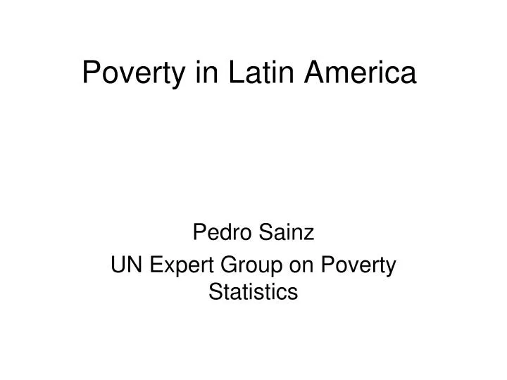 poverty in latin america