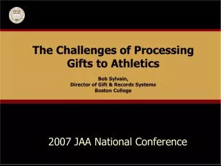 2007 JAA National Conference