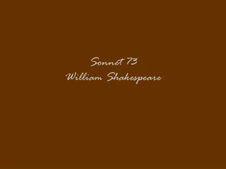sonnet 73 william shakespeare