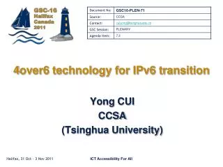 4 over6 technology for IPv6 transition