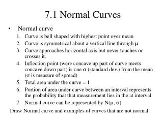 7.1 Normal Curves