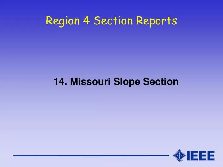 region 4 section reports