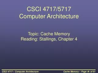 CSCI 4717/5717 Computer Architecture