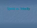 Speed vs. Velocity - slide 1