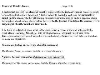 Review of Result Clauses 				 (page 334)