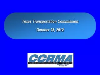 Texas Transportation Commission October 25, 2012