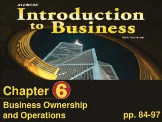 Business Ownership and Operations