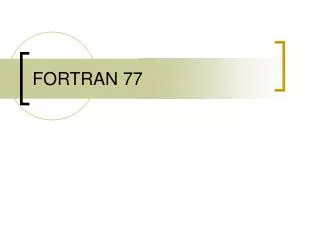 fortran 77