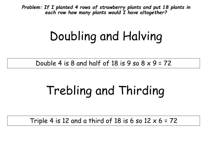 doubling and halving