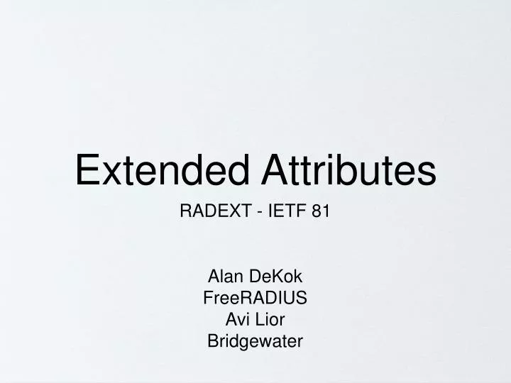 extended attributes