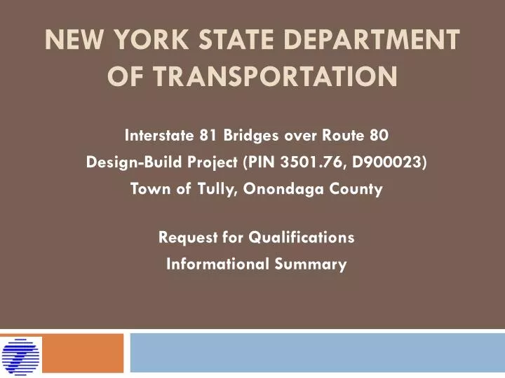 new york state department of transportation