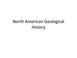 North American Geological History