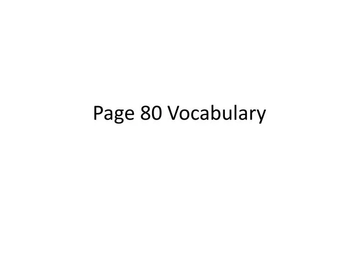 page 80 vocabulary