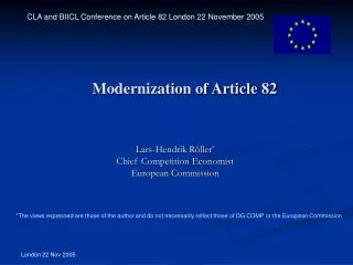 Modernization of Article 82