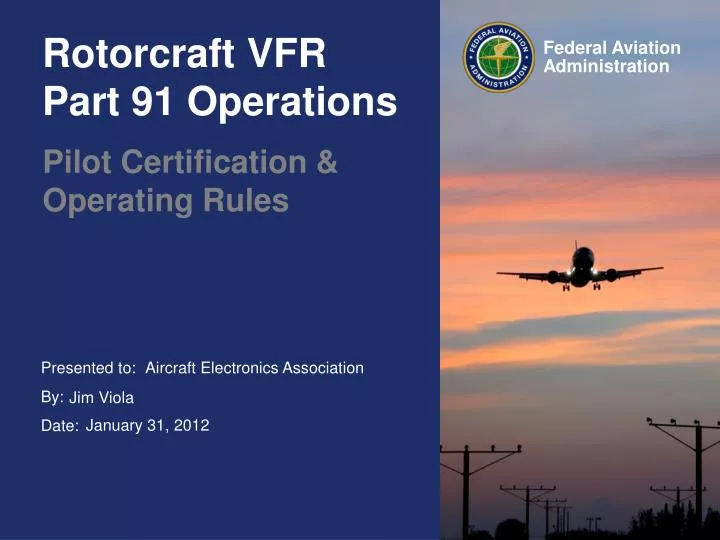 rotorcraft vfr part 91 operations