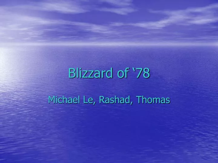 blizzard of 78