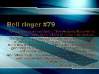 Bell ringer #79