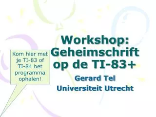 workshop geheimschrift op de ti 83
