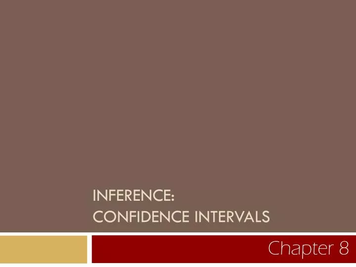 inference confidence intervals
