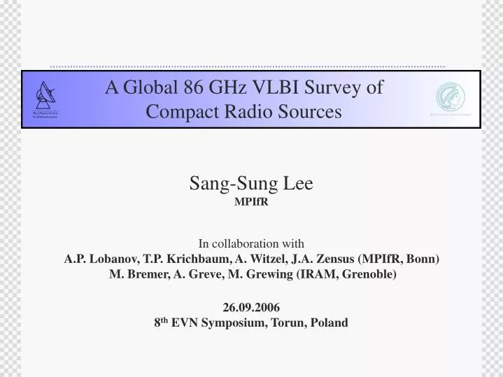 a global 86 ghz vlbi survey of compact radio sources