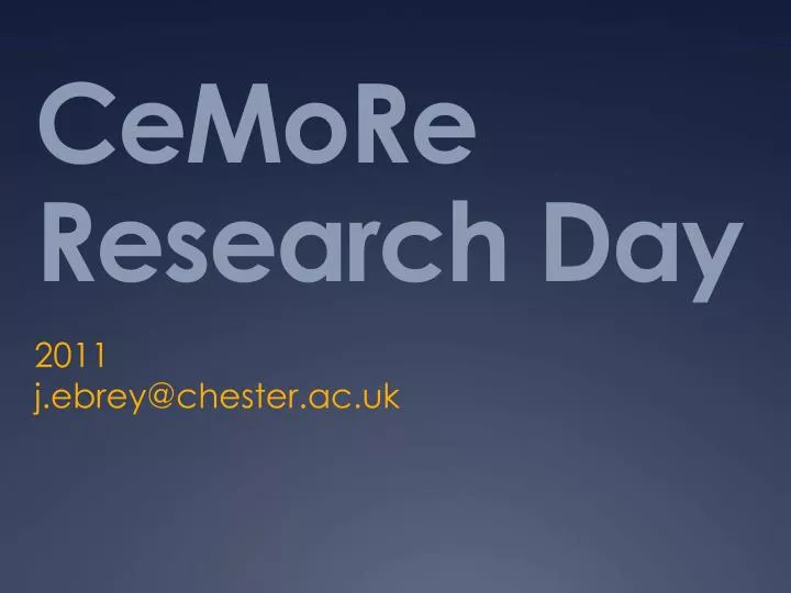 cemore research day