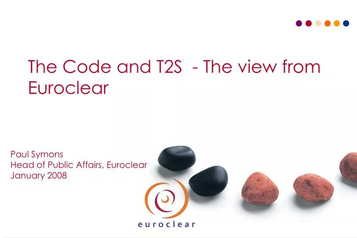 the code and t2s the view from euroclear