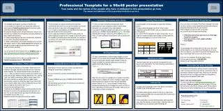 Professional Template for a 96x48 poster presentation