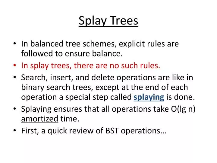 splay trees