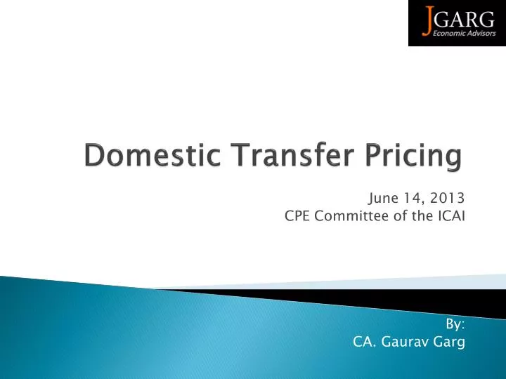 domestic transfer pricing