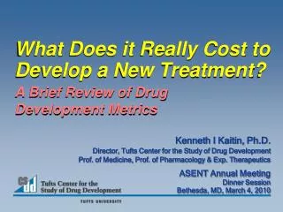 A Brief Review of Drug Development Metrics