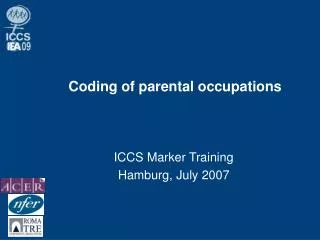 Coding of parental occupations