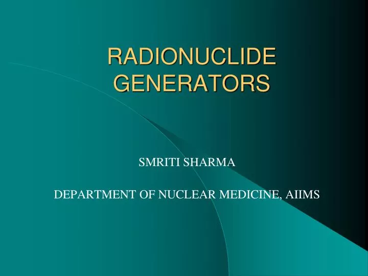 radionuclide generators